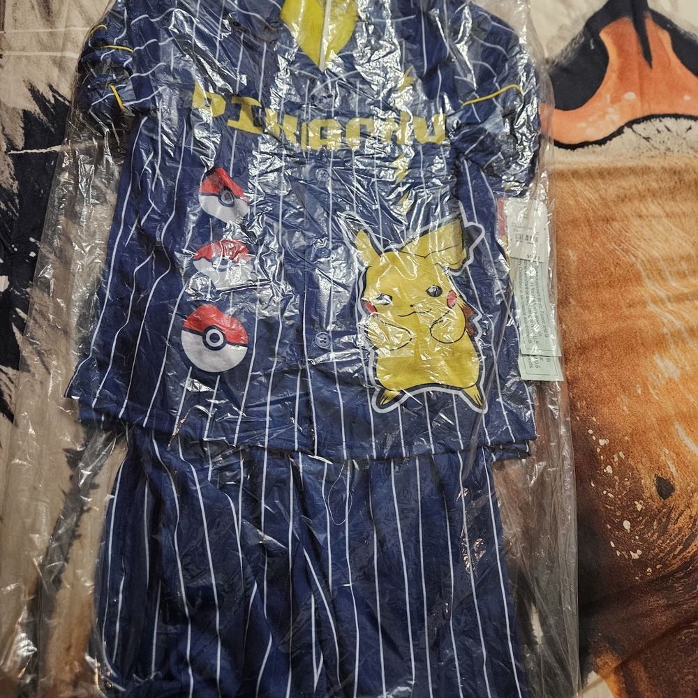 Pikachu Kids Pajamas - Blue and Yellow